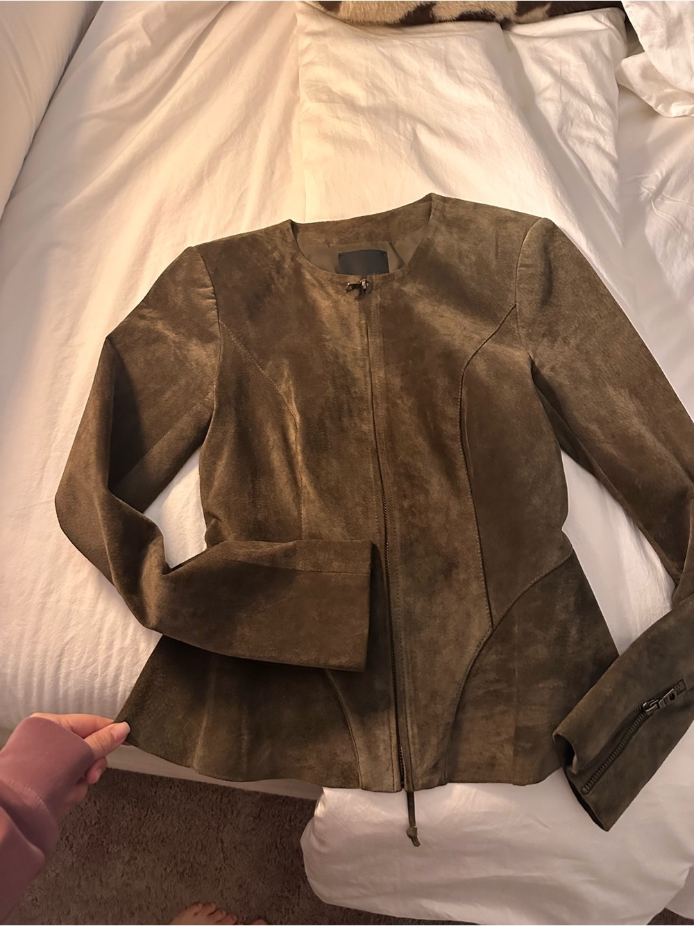 Intermix Moss Green Suede jacket